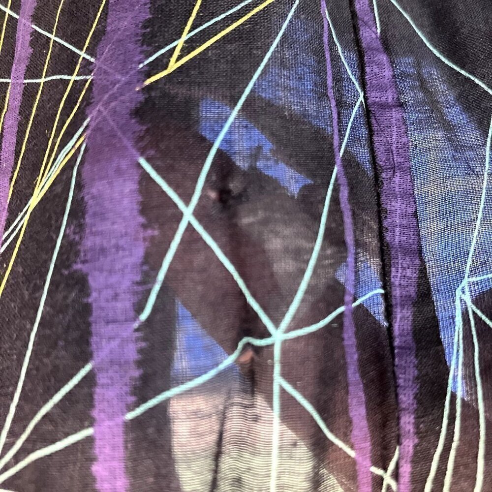 Diesel Sheer Black with Geometric Pattern Mini Shirt Dress Size XS - Picture 9 of 10